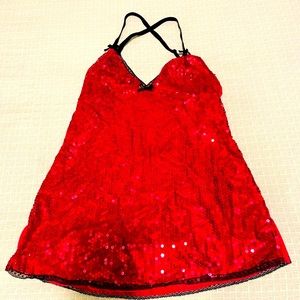 Red Sequins Chemise ( worn  once)